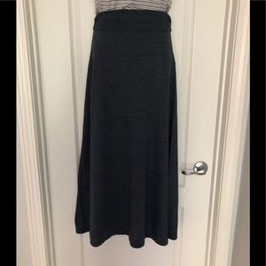 Soft A-line slip on maxi skirt